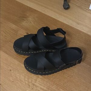 Dr. Martens Black Sandals with Chunky Sole and Adjustable Straps